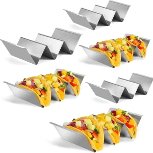 Taco Holders Set of 6 Stainless Steel Taco Stand Rack Oven Safe Dishwasher Safe