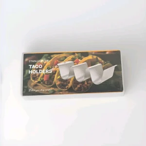 Taco Holder Stand 4 Packs - Stainless Steel Taco Rack Truck Tray Style Oven Safe